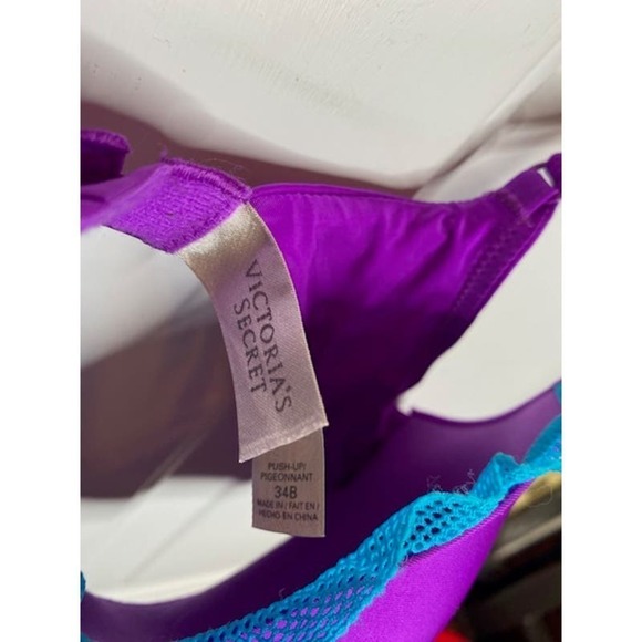 Victoria's Secret 34B Push-Up Bra Purple/Aqua - Picture 3 of 3